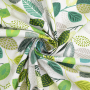 Tissu enduit coton déperlant Feuilles Color Leaves, blanc
