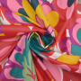 Tissu enduit coton déperlant Flower Dream, rouge