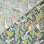 Beschichtete Baumwolle Jungle Birds, petrol