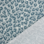 Tissu enduit coton déperlant Feuilles Leaves, crème