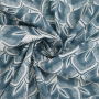 Tissu enduit coton déperlant Feuilles Leaves, crème
