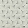 Tissu enduit coton déperlant formes géométriques abstraites Lia, noir