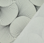 Tissu enduit coton déperlant formes géométriques abstraites Lia, noir