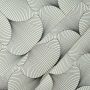 Tissu enduit coton déperlant formes géométriques abstraites Lia, noir