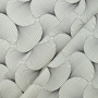 Tissu enduit coton déperlant formes géométriques abstraites Lia, noir
