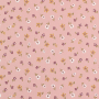 Gecoate katoen Petit Fleurs, oudroze