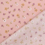 Gecoate katoen Petit Fleurs, oudroze