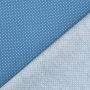 Tissu enduit coton déperlant à pois, bleu denim