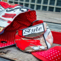 Gecoate katoen Punten, rood