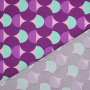 Gecoate katoen Retro Design, paars