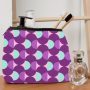 Gecoate katoen Retro Design, paars