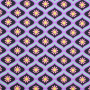 Tissu enduit coton déperlant Vintage Rétro Ornaments, noir