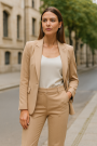 Gabardine Bi-elastisch uni, beige