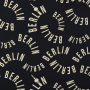 Tissu sweat molleton bio Cities Berlin, noir