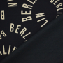 Tissu sweat molleton bio Cities Berlin, noir