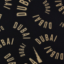 Tissu sweat molleton bio Cities Dubai, noir