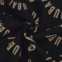 Tissu sweat molleton bio Cities Dubai, noir