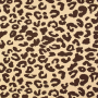Tissu sweat molleton bio Léopard, marron