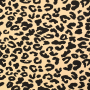 Tissu sweat molleton bio Léopard, noir