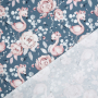 Bio Baumwolljersey Flamingo, jeansblau