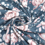 Bio Baumwolljersey Flamingo, jeansblau