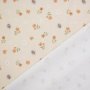 Biologische katoenjersey flowers and bees, beige