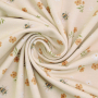 Biologische katoenjersey flowers and bees, beige