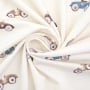 Tissu jersey de coton Petite voiture Little Car, blanc cassé