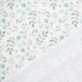 Tissu jersey de coton Petites feuilles Little Leaves, blanc cassé