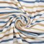 Tissu jersey de coton bio rayé Nature Stripes, blanc cassé