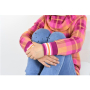 Cuff me College Albstoffe Hamburger LiebXXL biologische boordstof, bessenkleurig, fuchsia, oranje