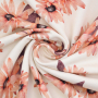 Tissu french terry bio Fleurs flowers, blanc cassé