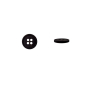 Bouton couture plastique pour chemisiers 4 trous 12mm, noir