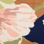 Blouse Fabric big flowers, light green