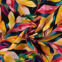 Blouse Fabric Lyocell Leaves, multicolour