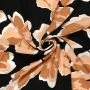 Tissu crêpe viscose Fleurs Big flowers, noir