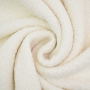 Tissu bouclette uni, blanc cassé