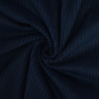 Tissu velours côtelé grosses côtes Lea prélavé, bleu marine
