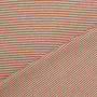 Tissu bord-côte jersey tubulaire à rayures Emma, rouille