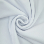 Tissu bord-côte jersey tubulaire lisse, blanc