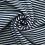 Boordstof little stripe love, marineblauw - wit