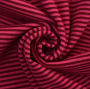 Boordstof little stripe love, fuchsia - wijnrood