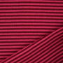 Boordstof little stripe love, fuchsia - wijnrood