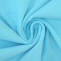 Tissu bord-côte jersey tubulaire lisse, turquoise clair
