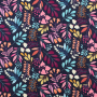 Canvas Albstoffe Hamburger Liebe Glossy Leaves, marineblauw