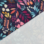 Canvas Albstoffe Hamburger Liebe Glossy Leaves, marineblauw