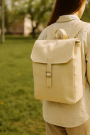 Gewaxte, waterafstotende canvas, beige
