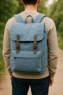Canvas gewachst wasserabweisend, jeansblau
