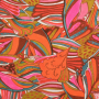 Canvas Leaves, terracotta