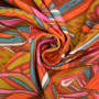 Canvas Leaves, terracotta